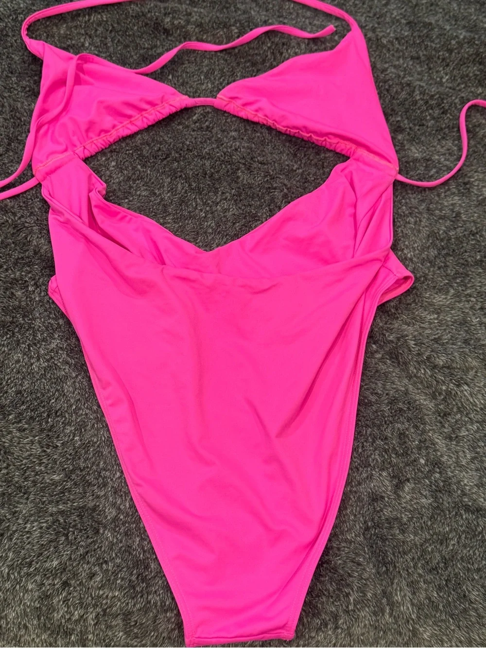 Frankie's Bikinis Neon Hot Pink Gemma Wrap One-Piece